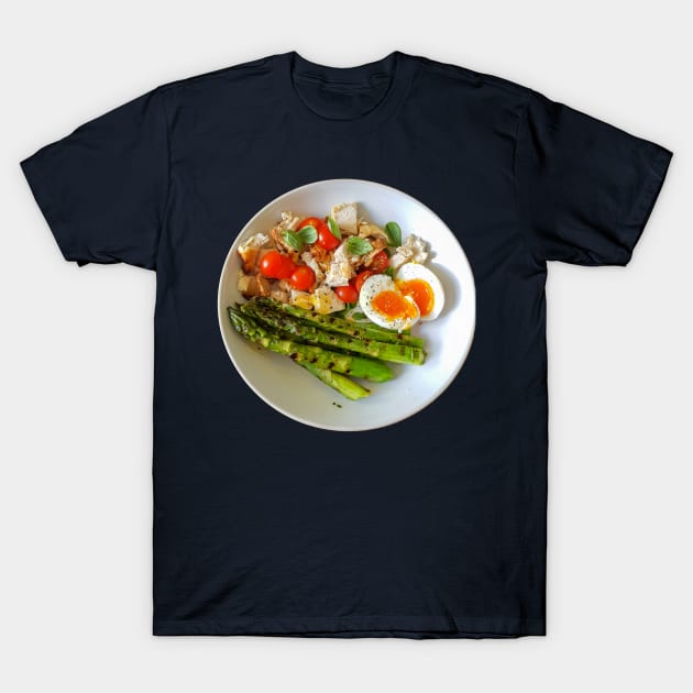 Food Chicken Salad and Asparagus Photo T-Shirt by ellenhenryart